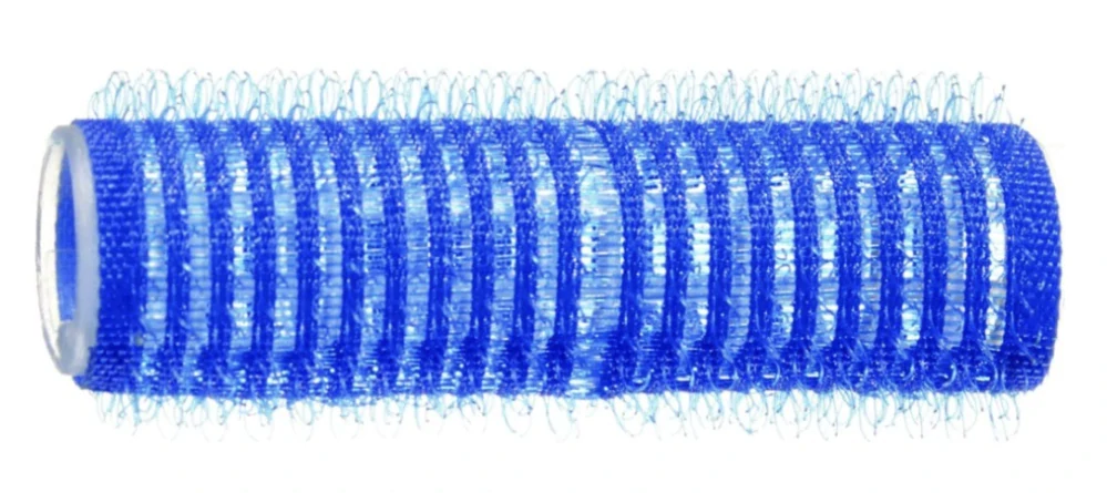 Samodržiace natáčky na suchý zips, priemer 16 mm - modrá 12ks