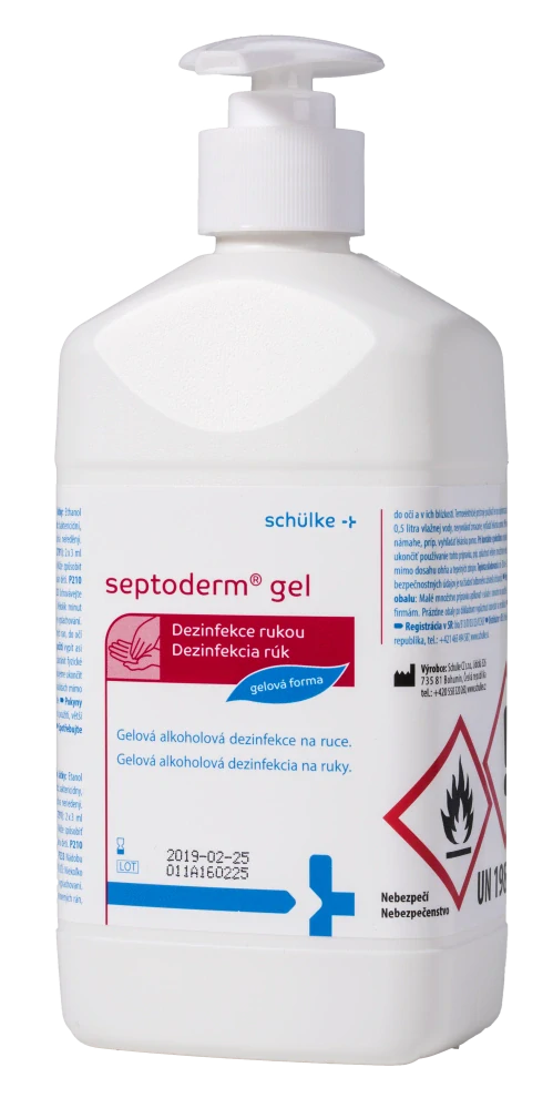 Gélová dezinfekcia septoderm na kožu 500ml