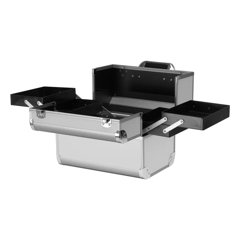 Kozmetické kufrík strieborný 40