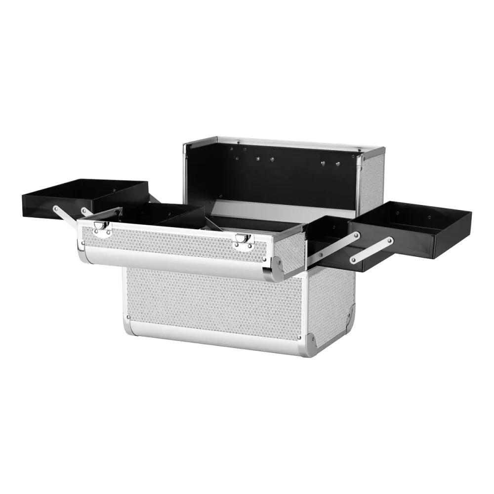 Kozmetické kufrík strieborný 44