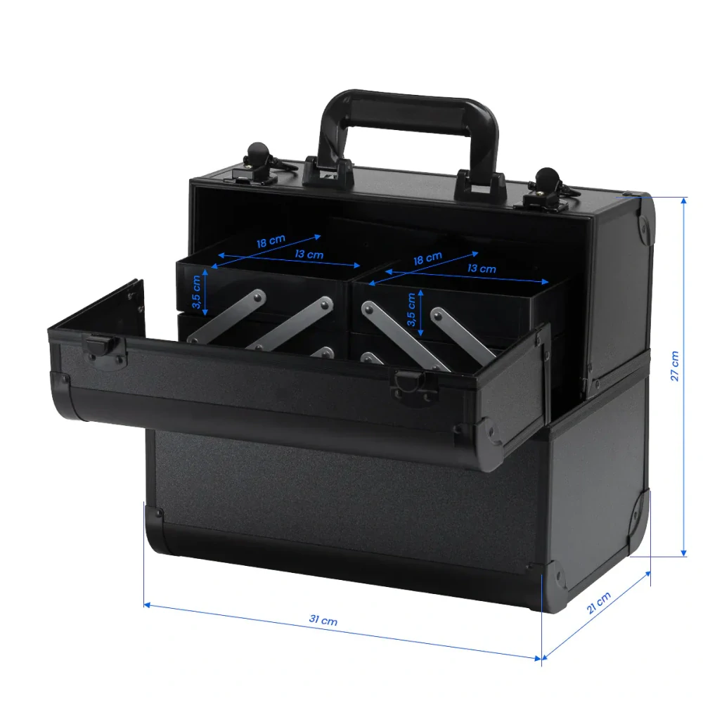 Kozmetické kufrík čierny 40