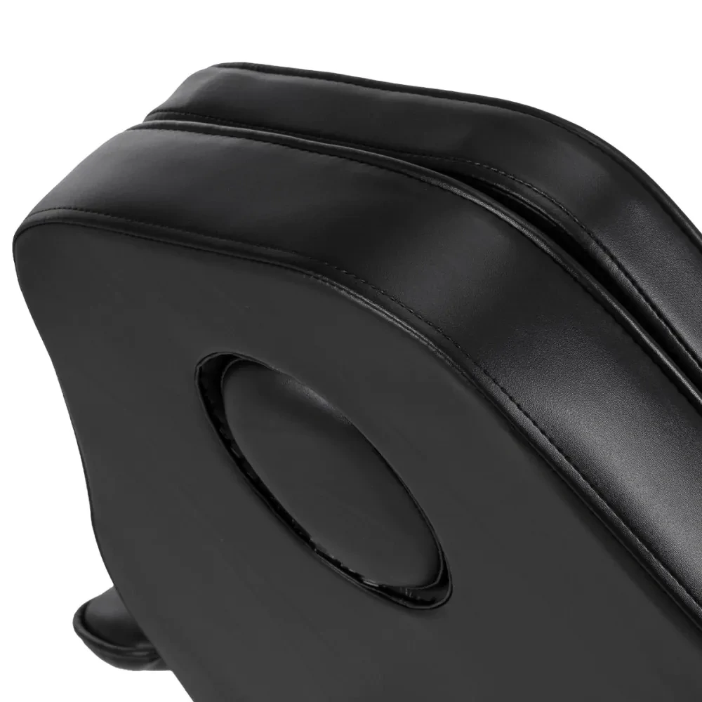 Hydraulické kozmetické kreslo na pedikúru Sillon 210 s kolískou a deliteľnou opierkou na nohy čierne