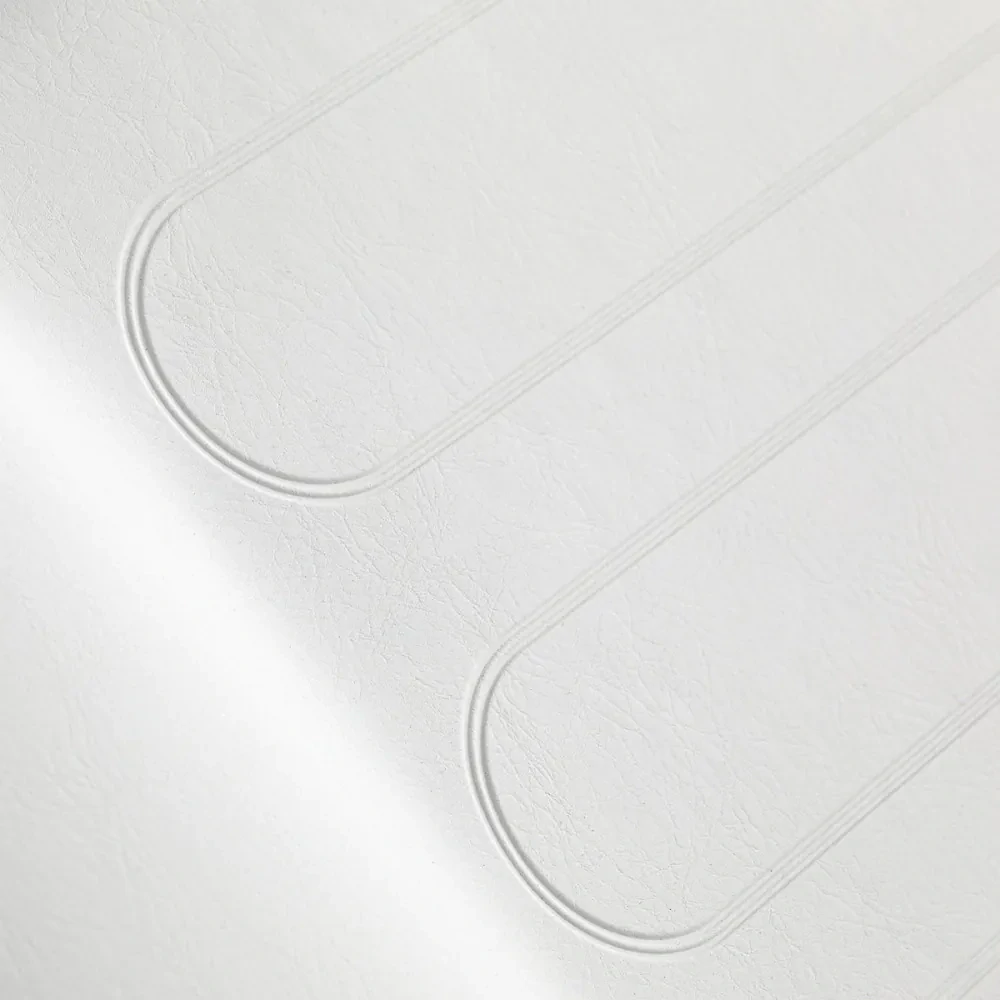 Hydraulické kozmetické kreslo na pedikúru Sillon 210 s kolískou a deliteľnou opierkou na nohy biele