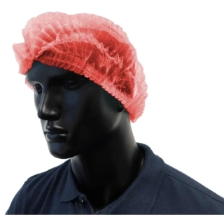 Jednorazová čiapka CLIP Červená 100ks