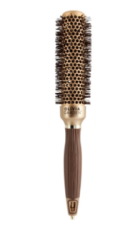 Okrúhla kefa na vlasy, zlato-hnedá 34mm