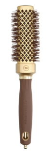 Hranatá kefa na vlasy, zlato-hnedá 30mm