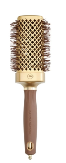 Hranatá kefa na vlasy, zlato-hnedá 50mm