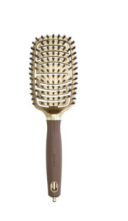 Plochá kefa s diviačími štetinami na vlasy