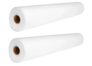 3xRolka - Jednorázová perforovaná plachta na lehátko 64cm x 100m biela