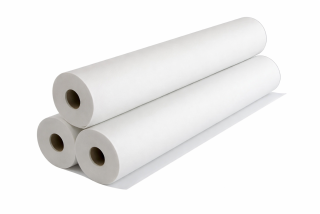 3xRolka - Jednorázová perforovaná plachta na lehátko 70cm x 100m biela