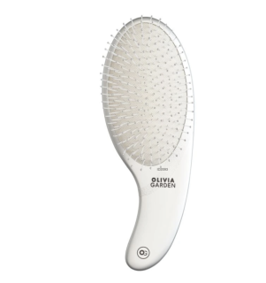 Strieborná rozčesávacia kefa s nylonovými štetinami