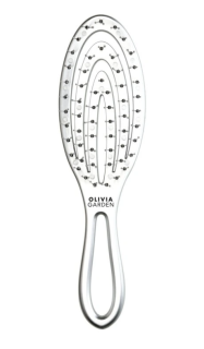 Plochá cestovná kefa so zaobleným telom SILVER