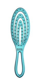 Plochá cestovná kefa so zaobleným telom TURQUOISE