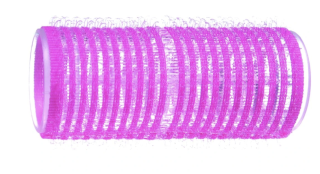 Samodržiace natáčky Velcro na suchý zips, priemer 24 mm - ružová 12ks